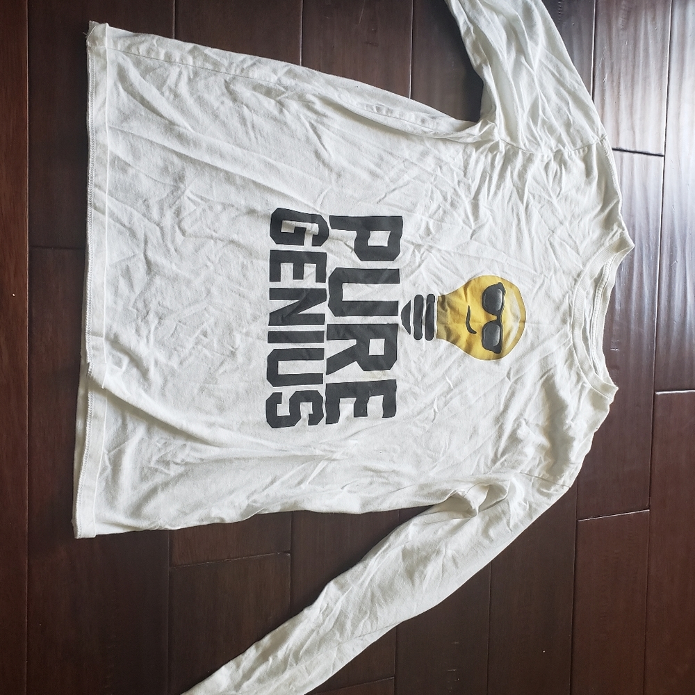 Boys Preowned White & Black Pure Genius Tee